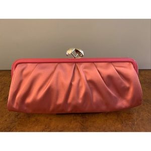 Coach Satin Coral Amanda Clutch with Chain Strap